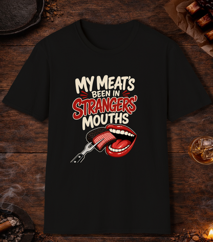 Meat in Strangers Mouths T-Shirt - Black