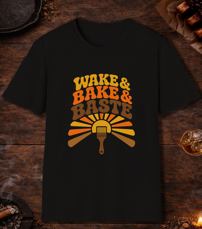 Wake and Bake and Baste T-Shirt - Black