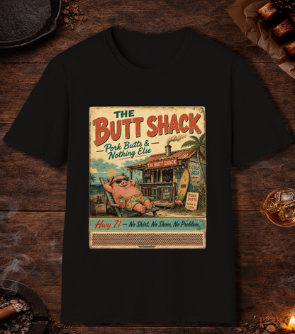 Butt Shack Matchbook T-Shirt - Black