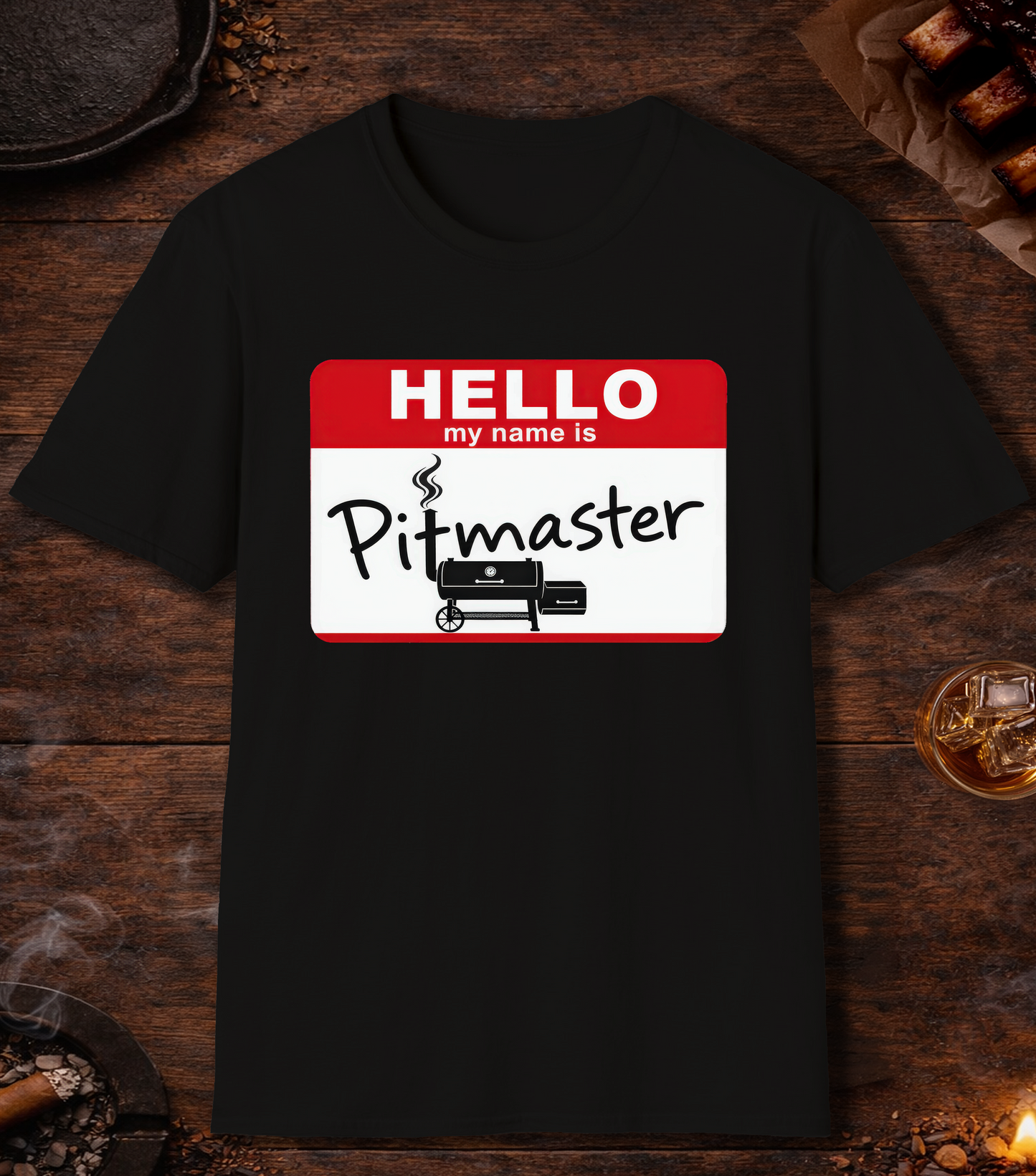 Hello My Name Is Pitmaster T-Shirt - Black