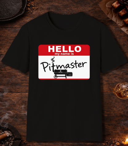 Hello My Name Is Pitmaster T-Shirt - Black