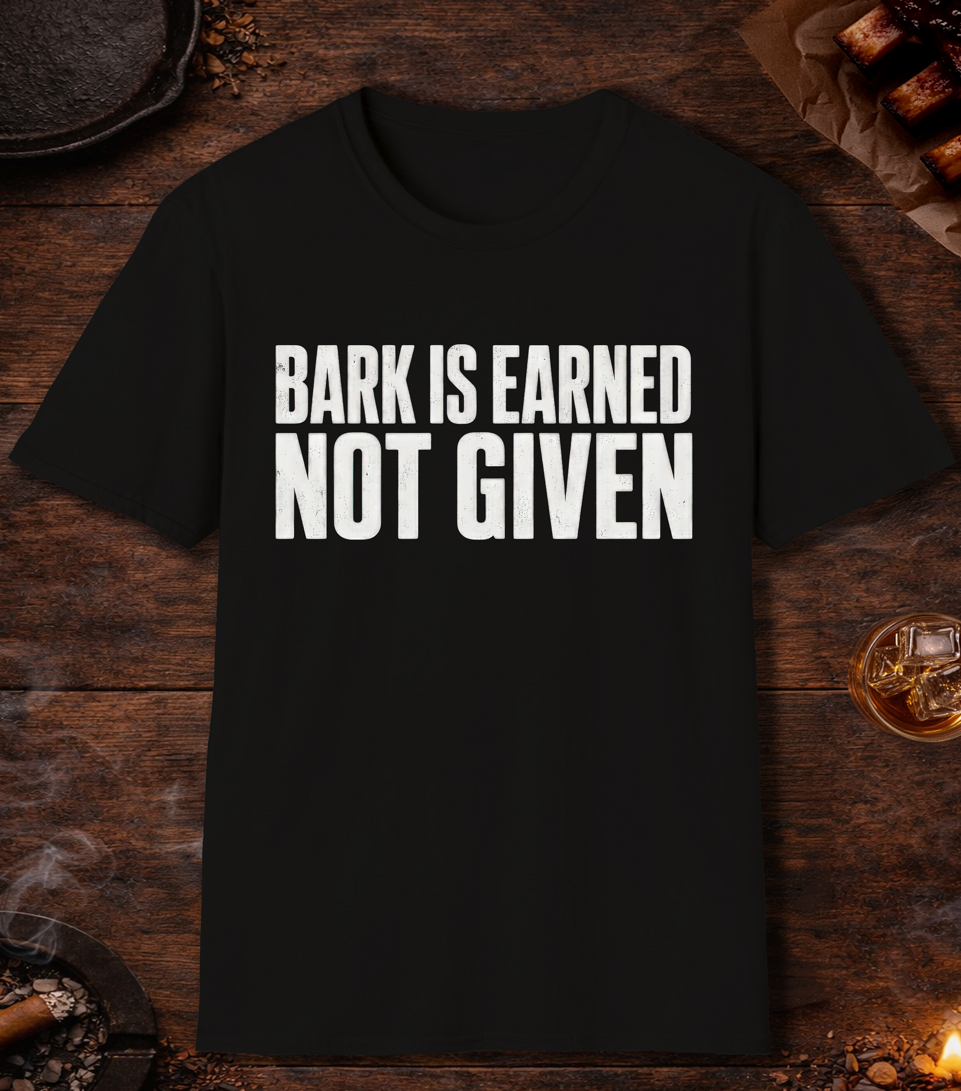 Bark Is Earned T-Shirt - Black