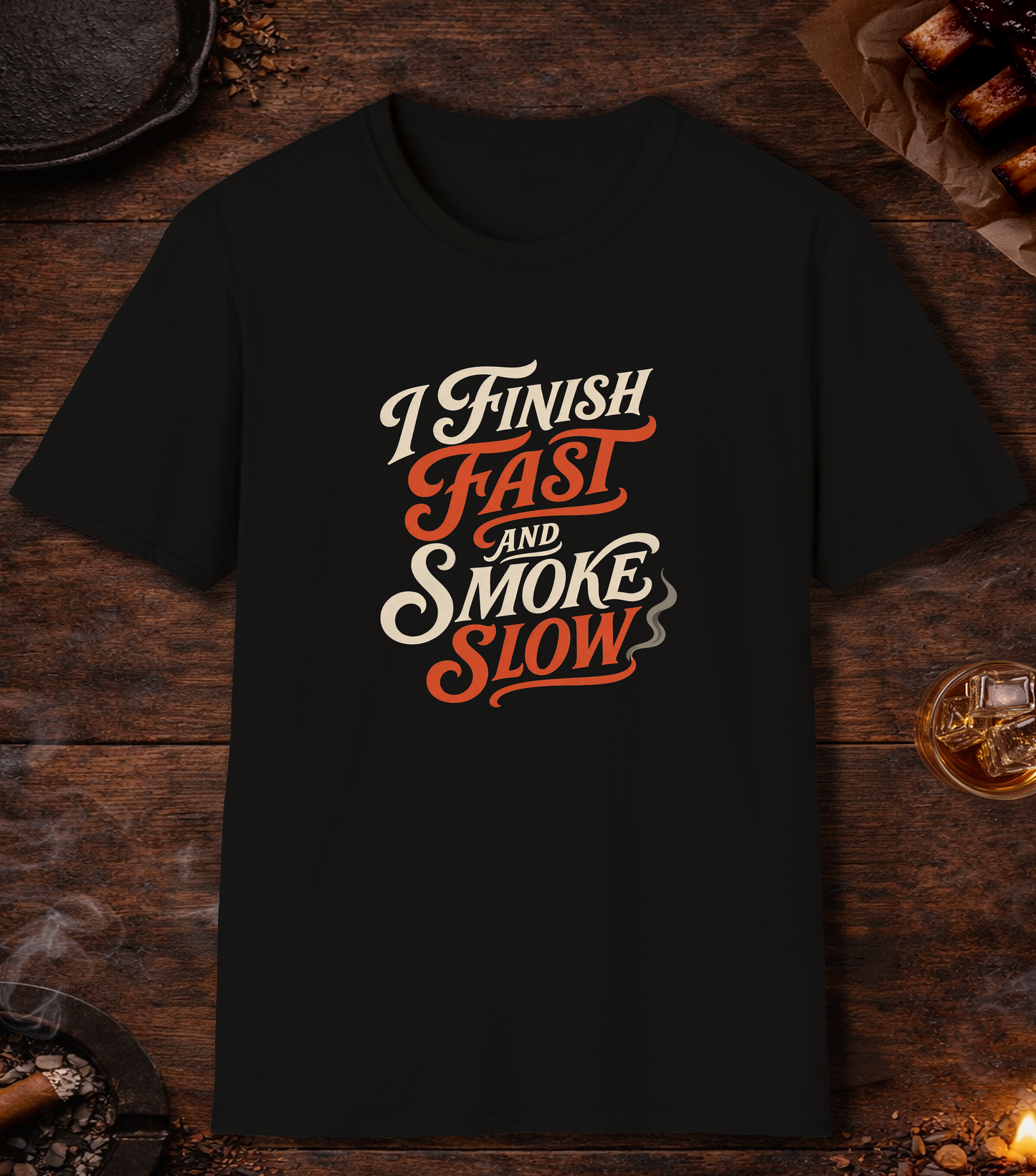 Finish Fast Smoke Slow T-Shirt - Black