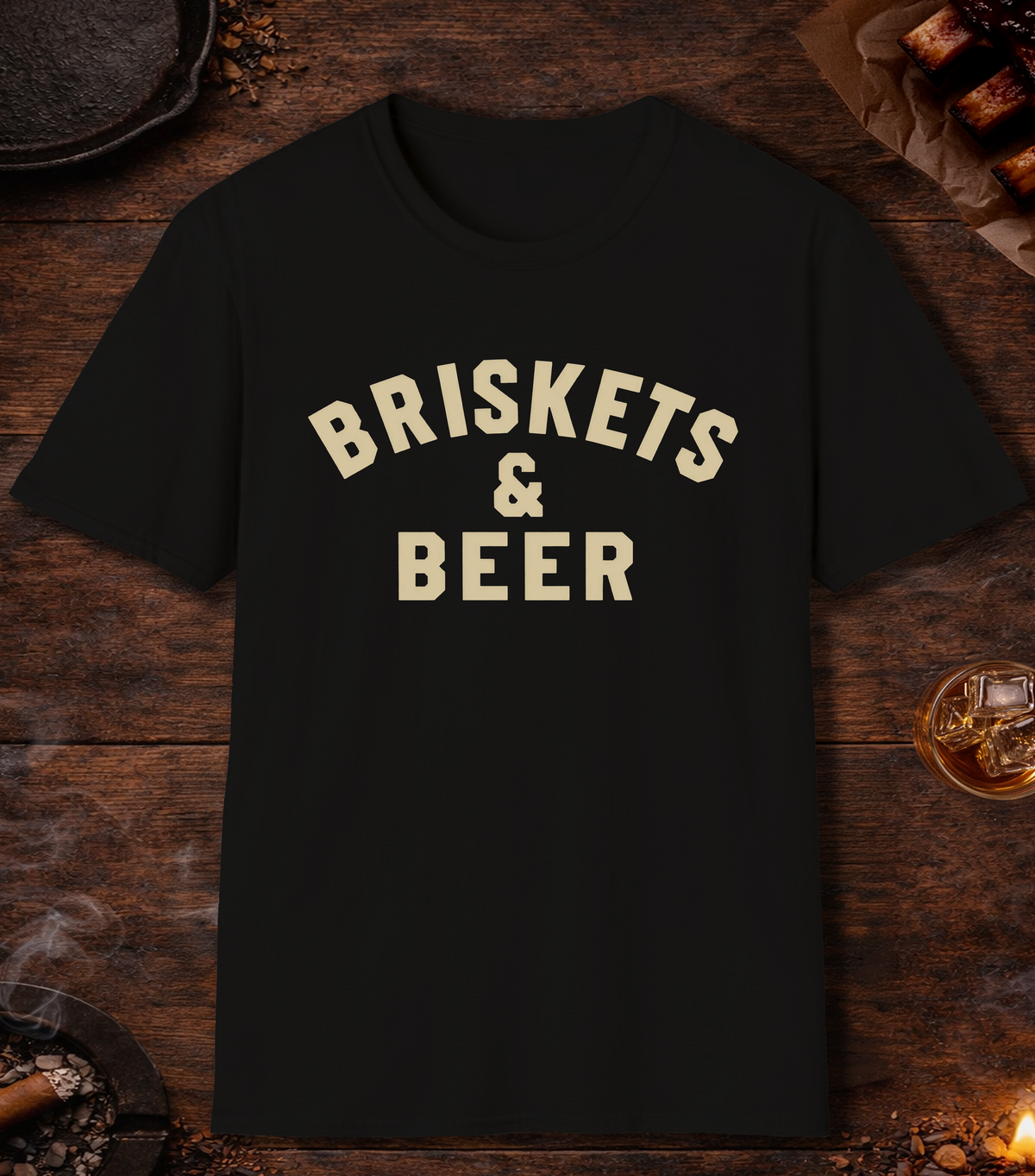 Briskets And Beer T-Shirt - Black