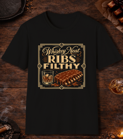 Whiskey Neat Ribs Filthy - Black
