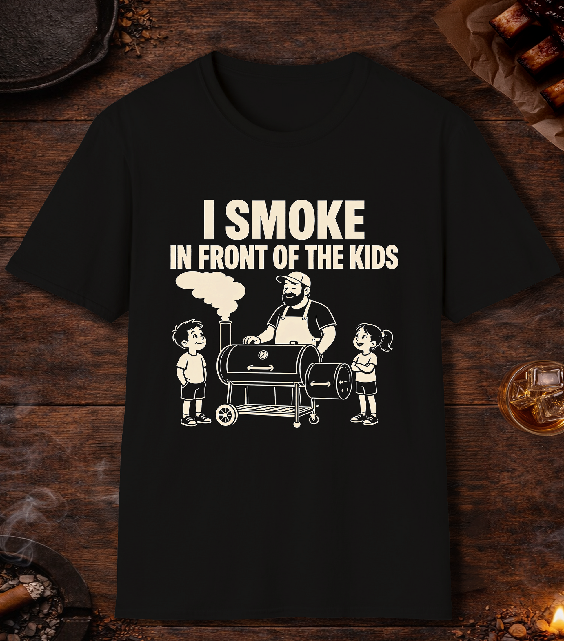 I Smoke Infront Of The Kids - Black