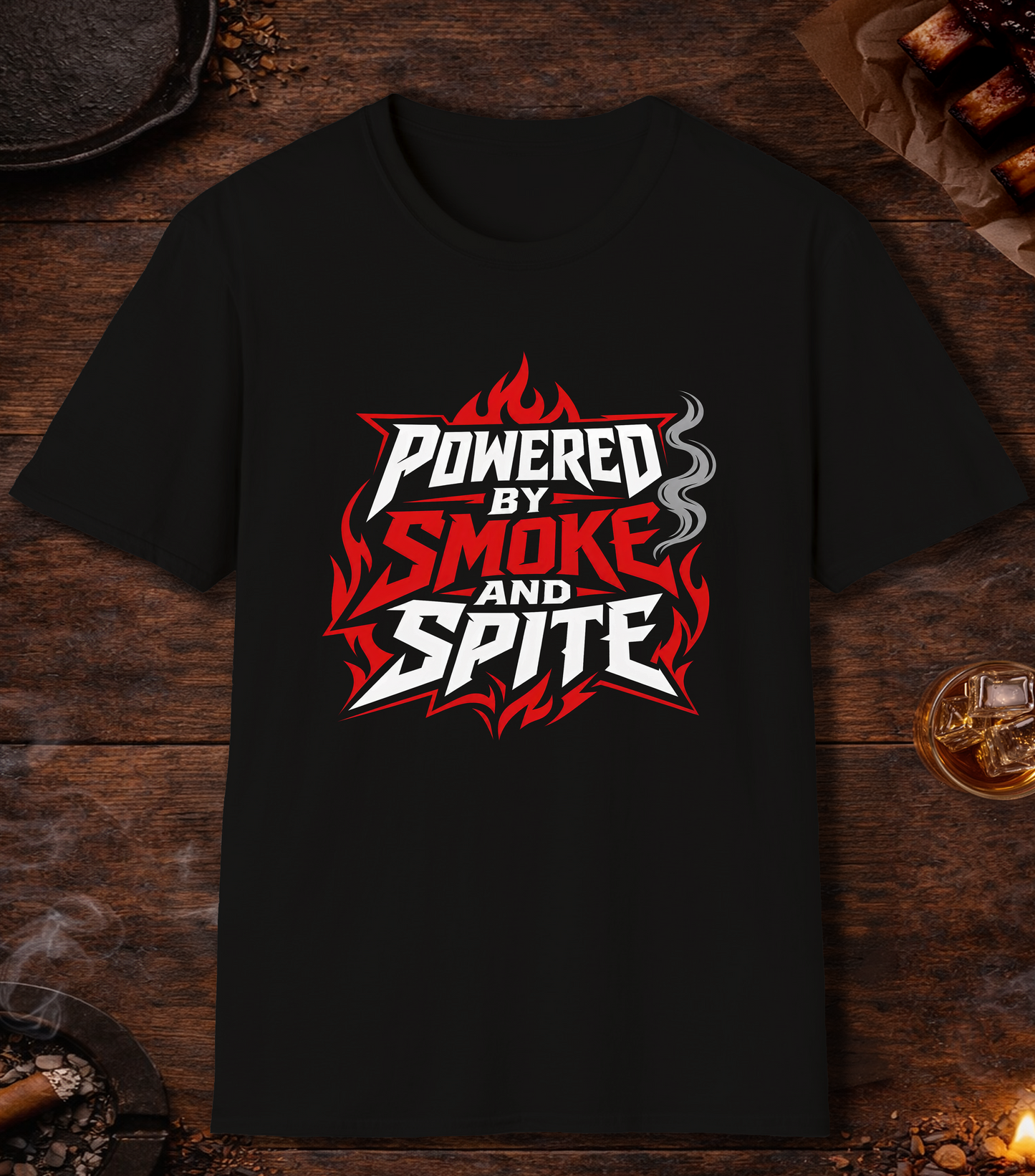 Powered By Smoke and Spite T-Shirt - Black