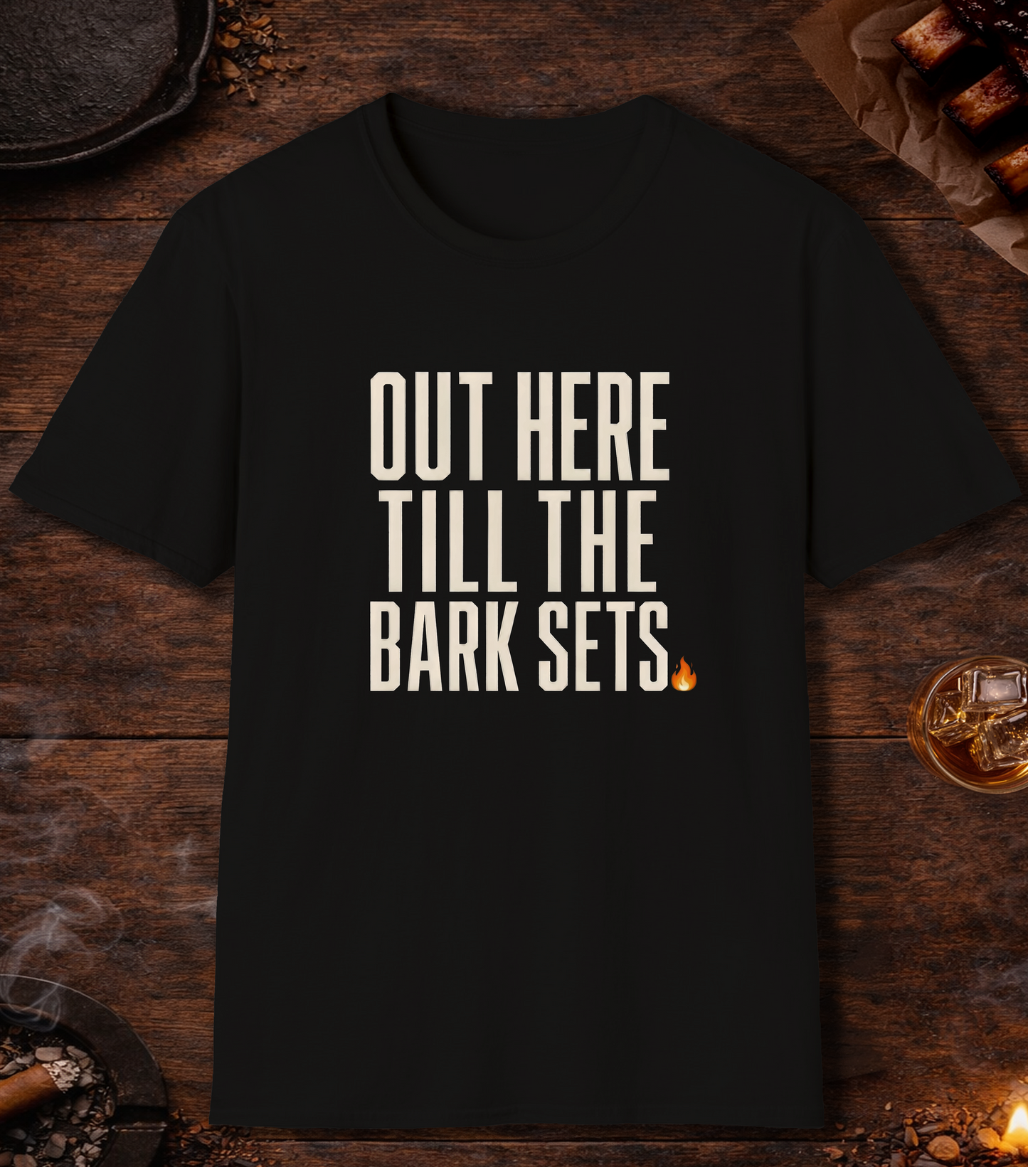 Till the Bark Sets T-Shirt - Black