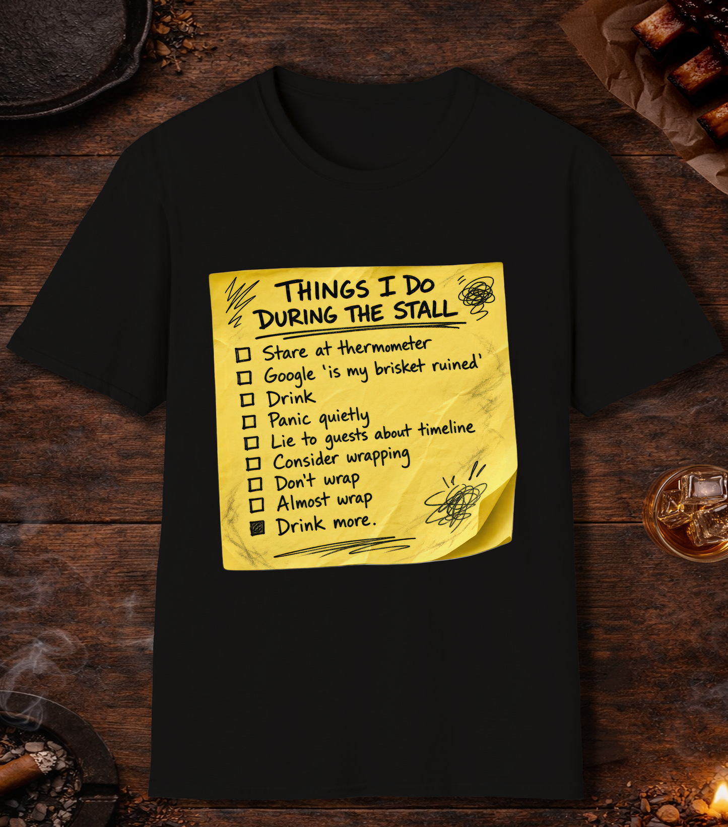 Things I Do During Stall T-Shirt - Black
