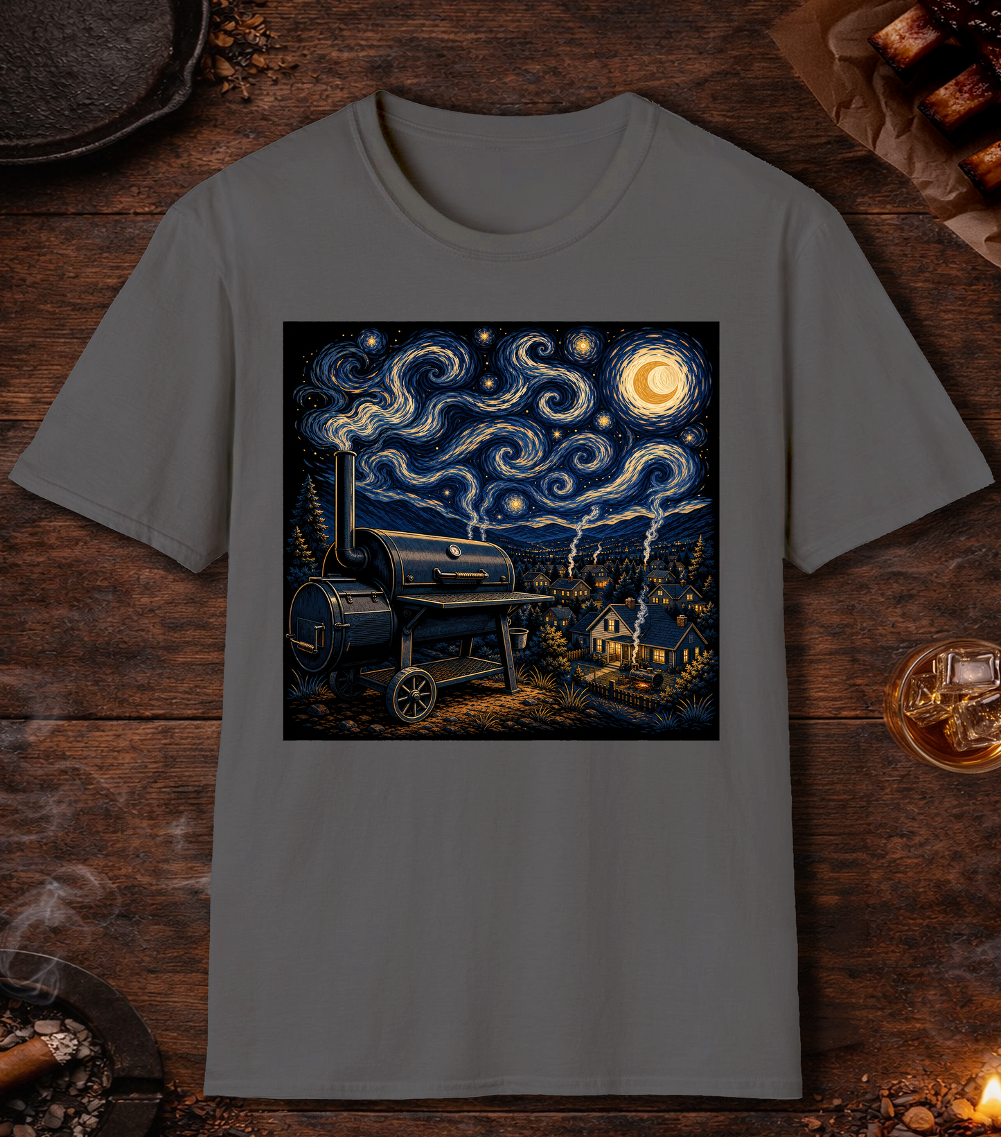 Smokey Night T-Shirt - Charcoal