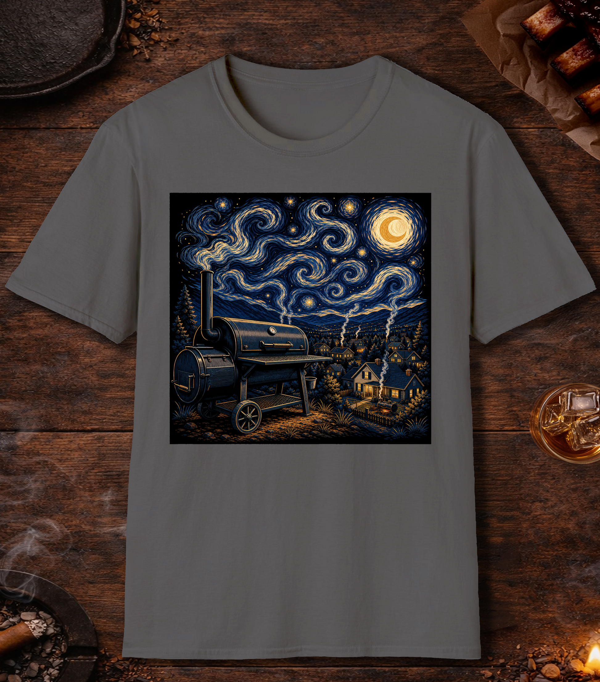 Smokey Night T-Shirt - Charcoal