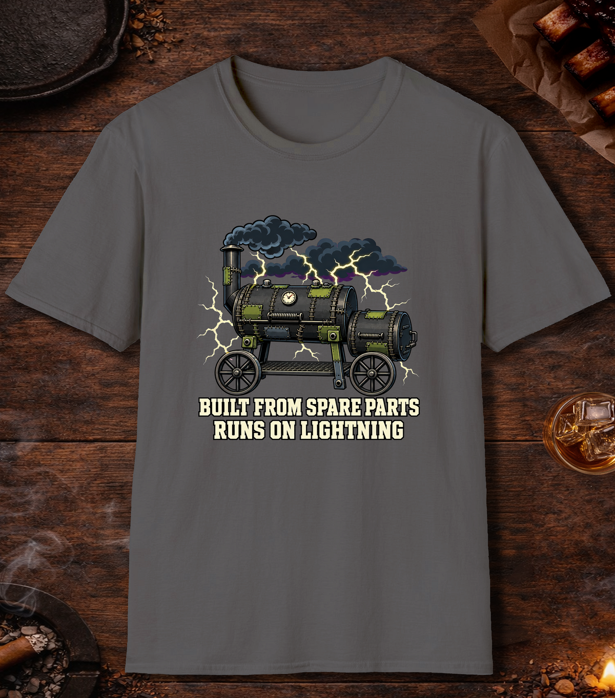 Runs on Lightning - Charcoal