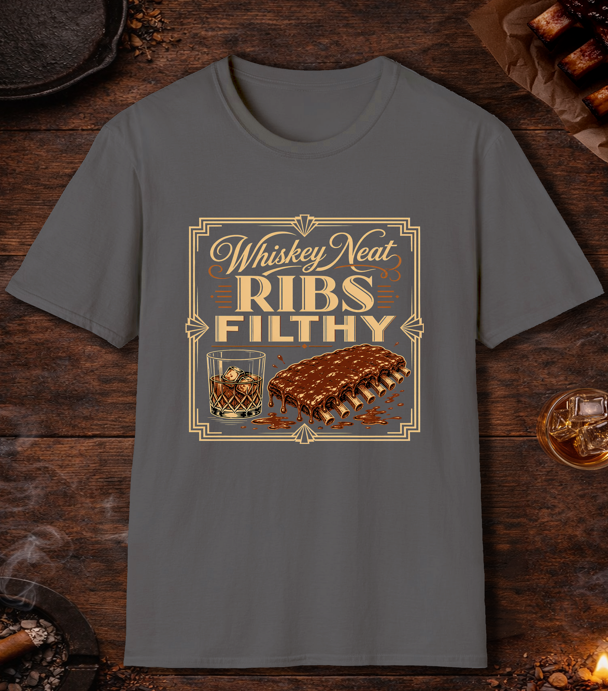 Whiskey Neat Ribs Filthy - Charcoal