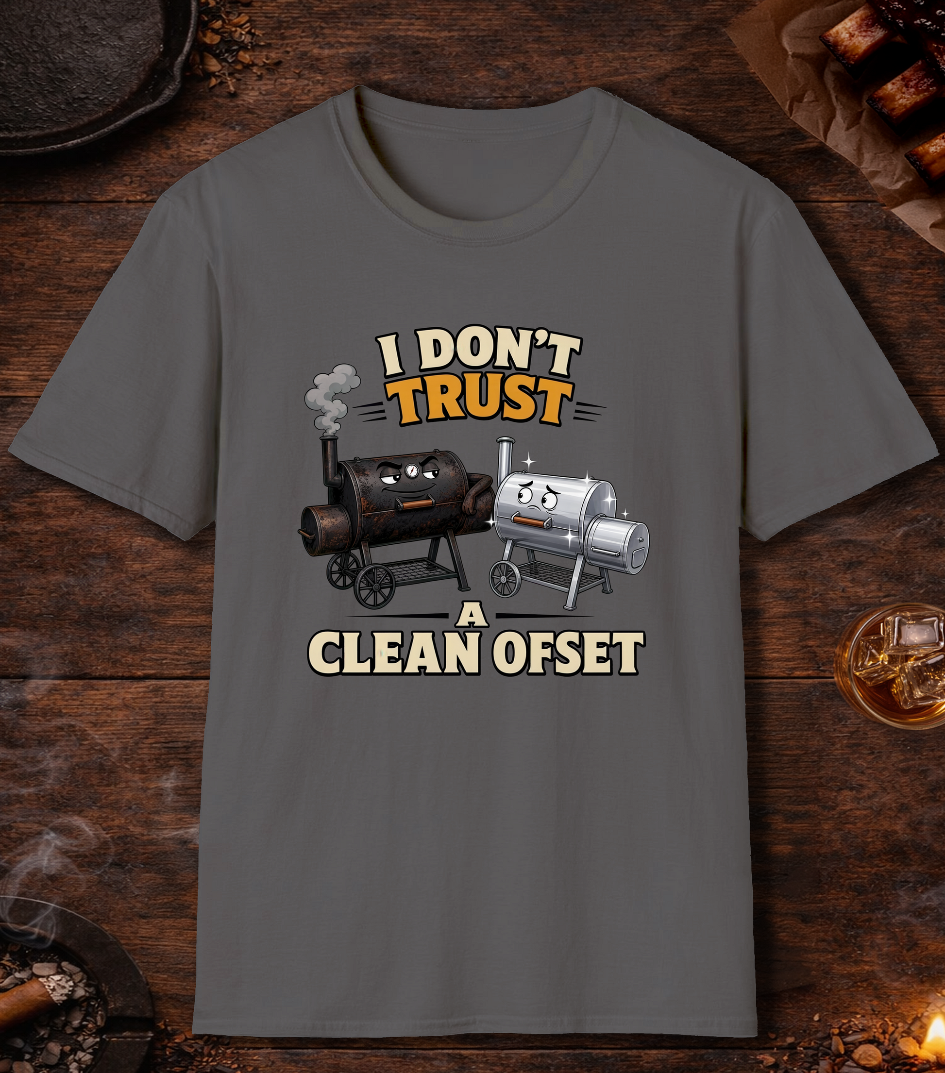 Don't Trust a Clean Offset T-Shirt - Charcoal