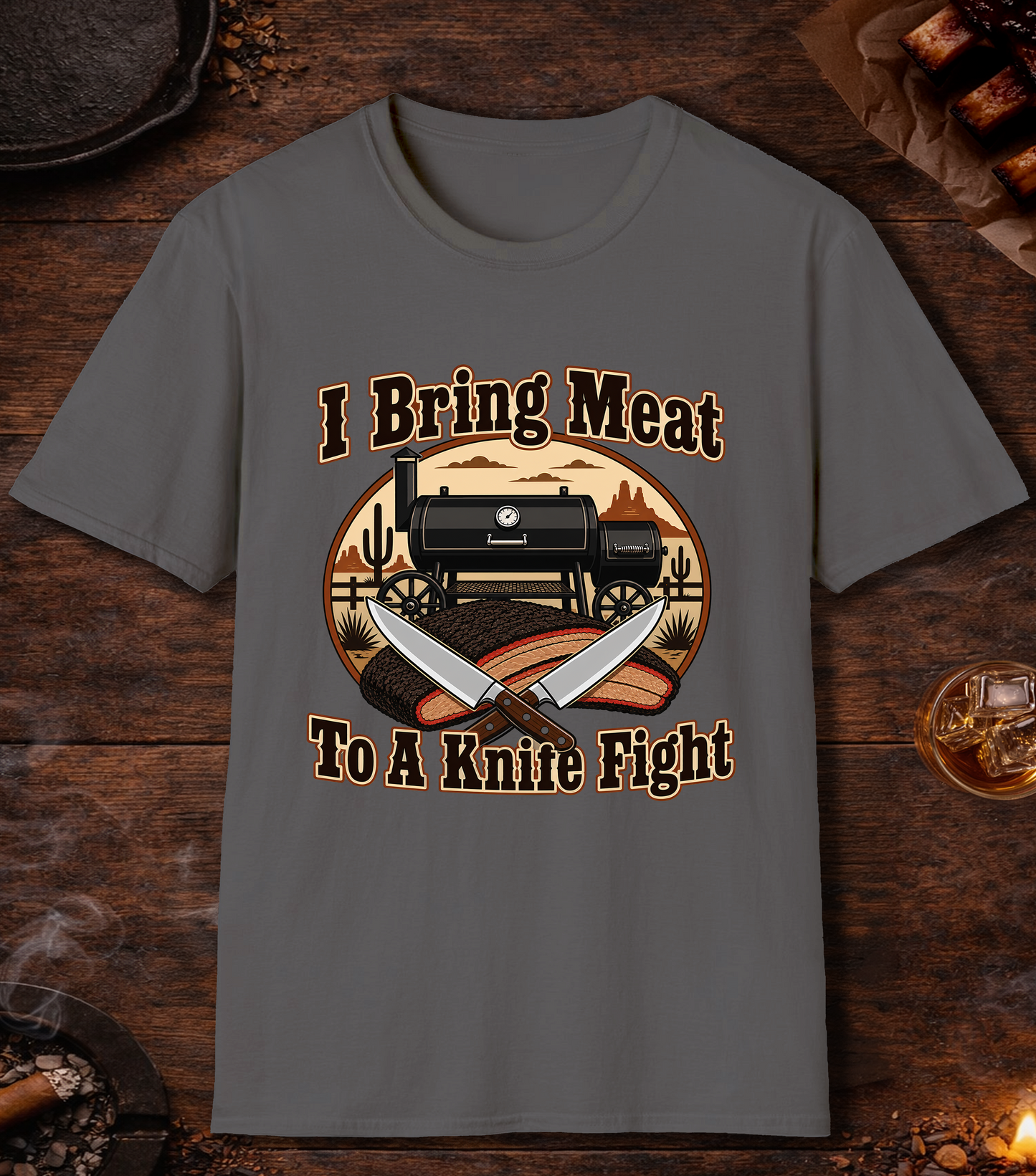 I Bring Meat To A Knife Fight - Charcoal