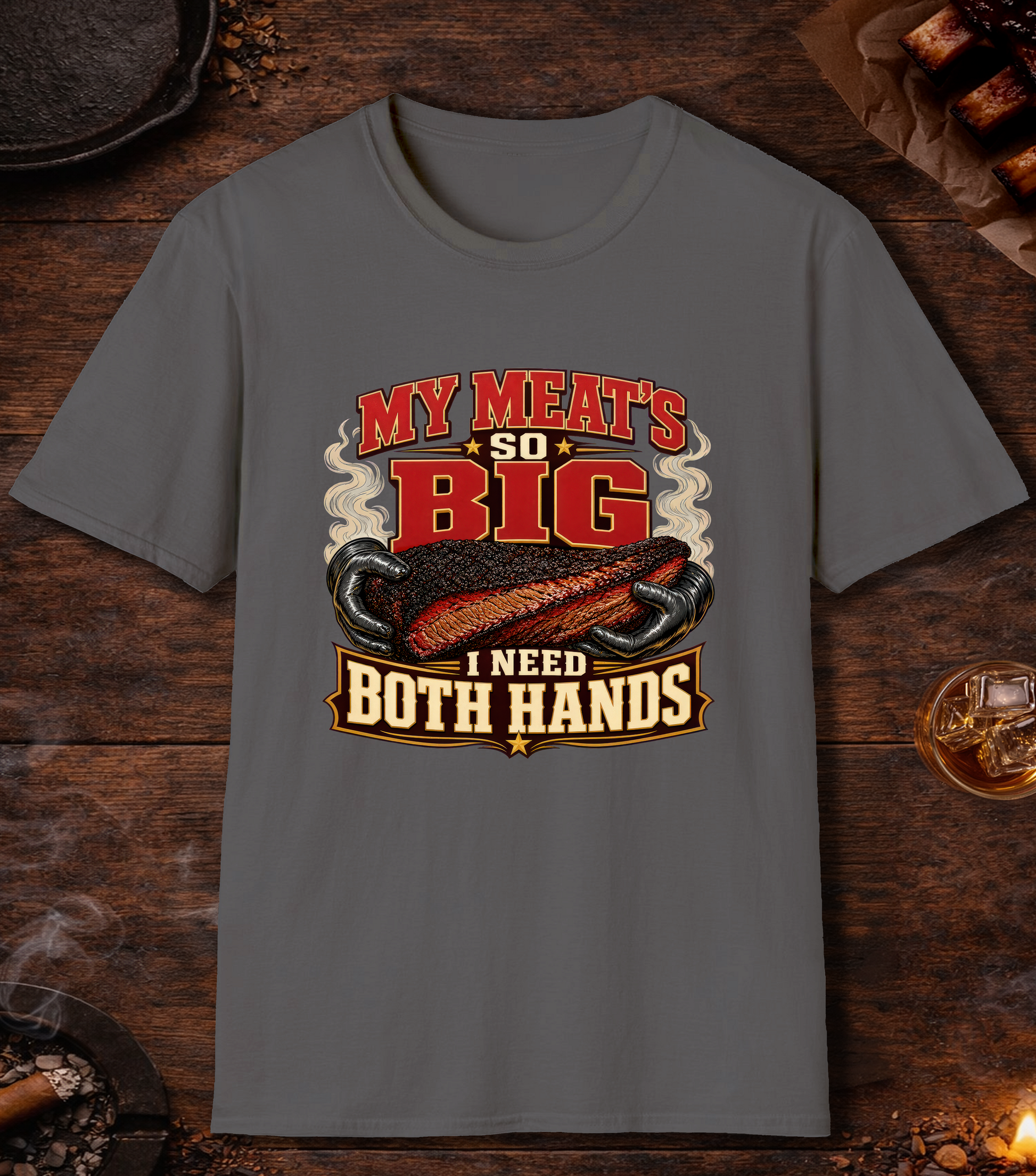 Meats So Big T-Shirt - Charcoal