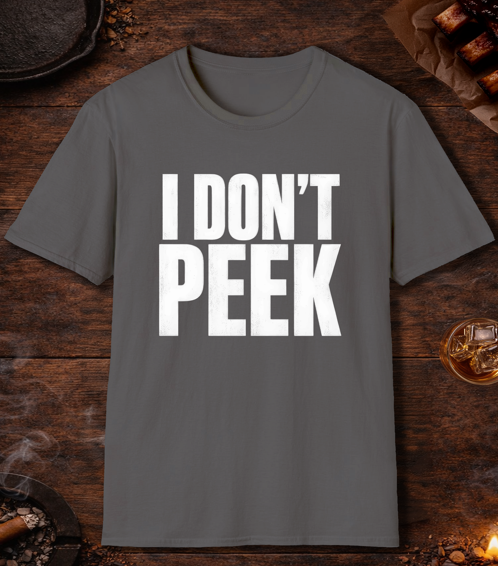 I Don't Peek T-Shirt - Charcoal