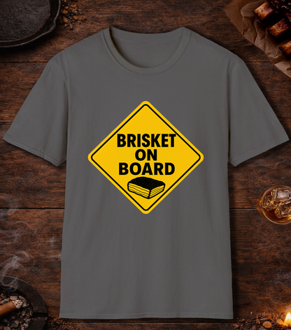 Brisket on Board T-Shirt - Charcoal