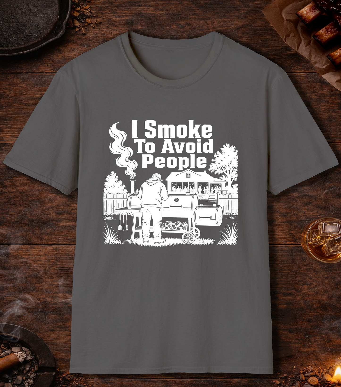 I Smoke To Avoid People - Charcoal