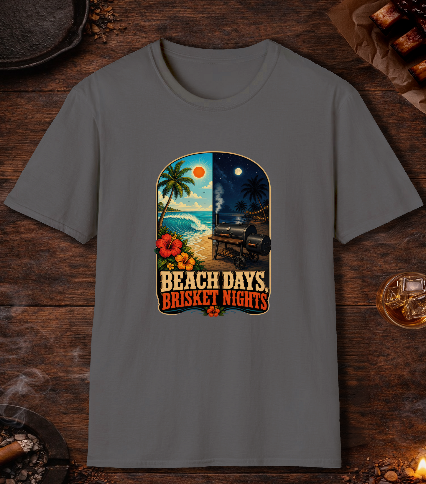 Beach Days T-Shirt - Charcoal