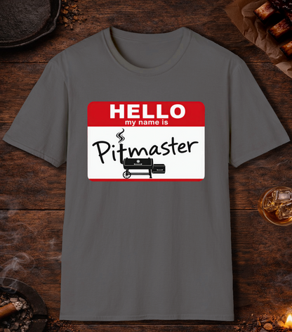 Hello My Name Is Pitmaster T-Shirt - Charcoal
