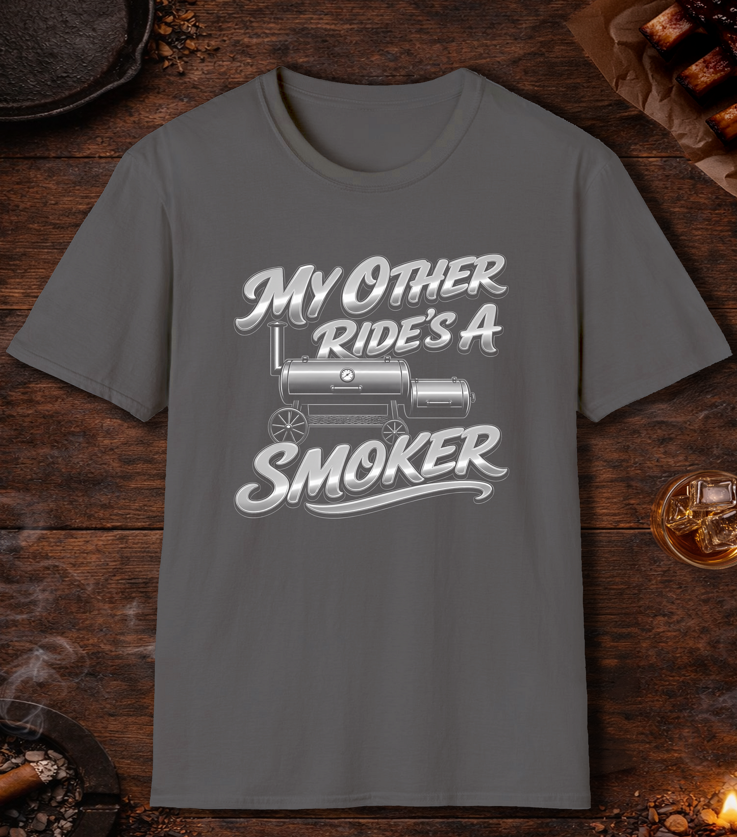 My Other Rides a Smoker T-Shirt - Charcoal