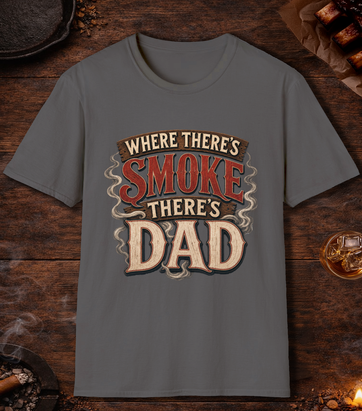 Where There's Smoke T-Shirt - Charcoal