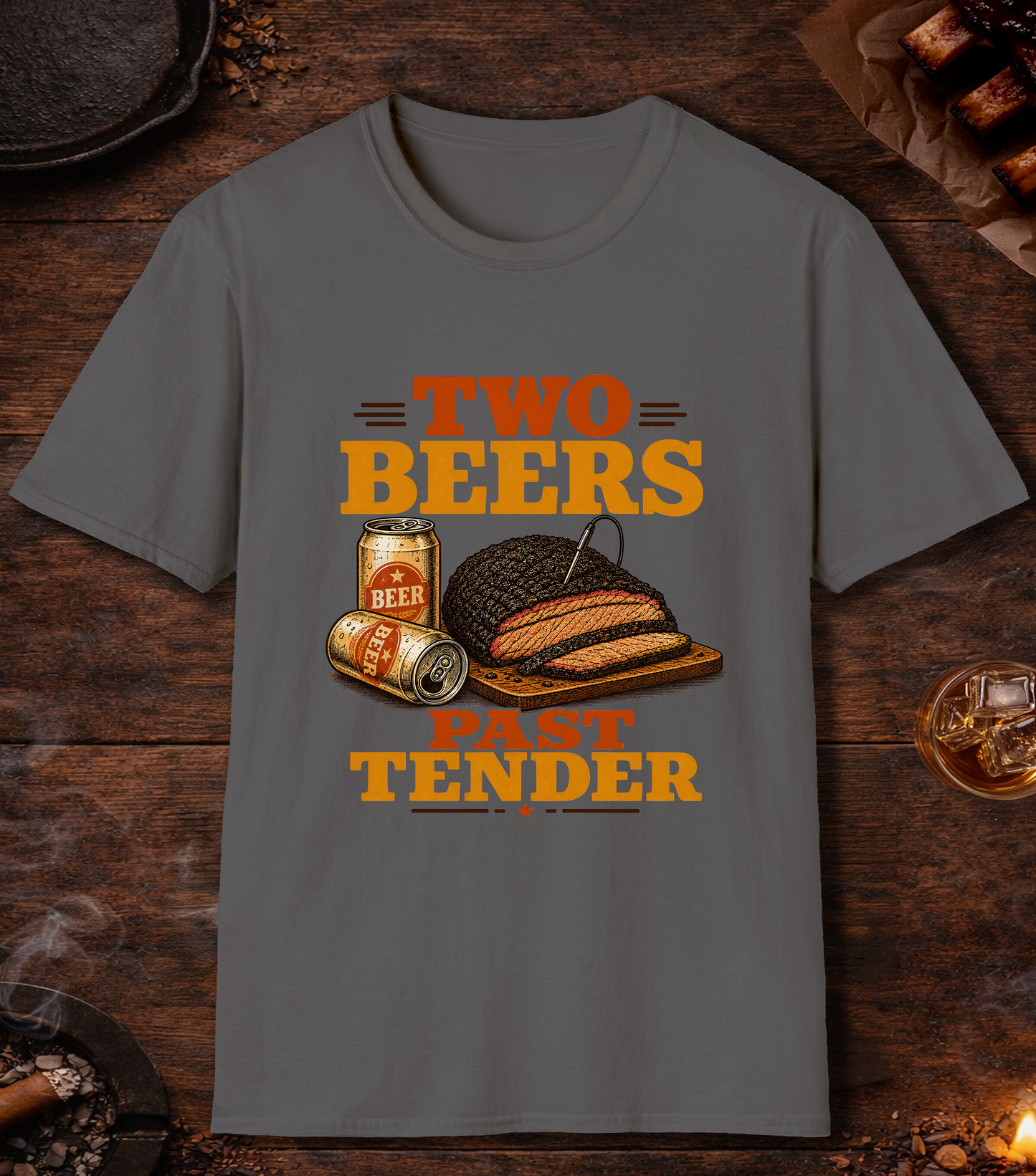 Two Beers Past Tender - Charcoal