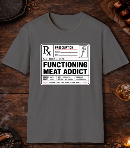 Functioning Meat Addict T-Shirt - Charcoal