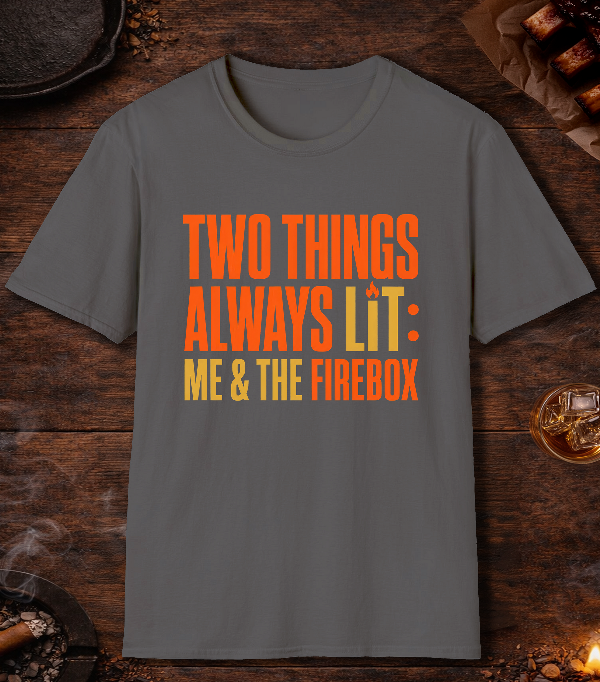 Always Lit T-Shirt - Charcoal