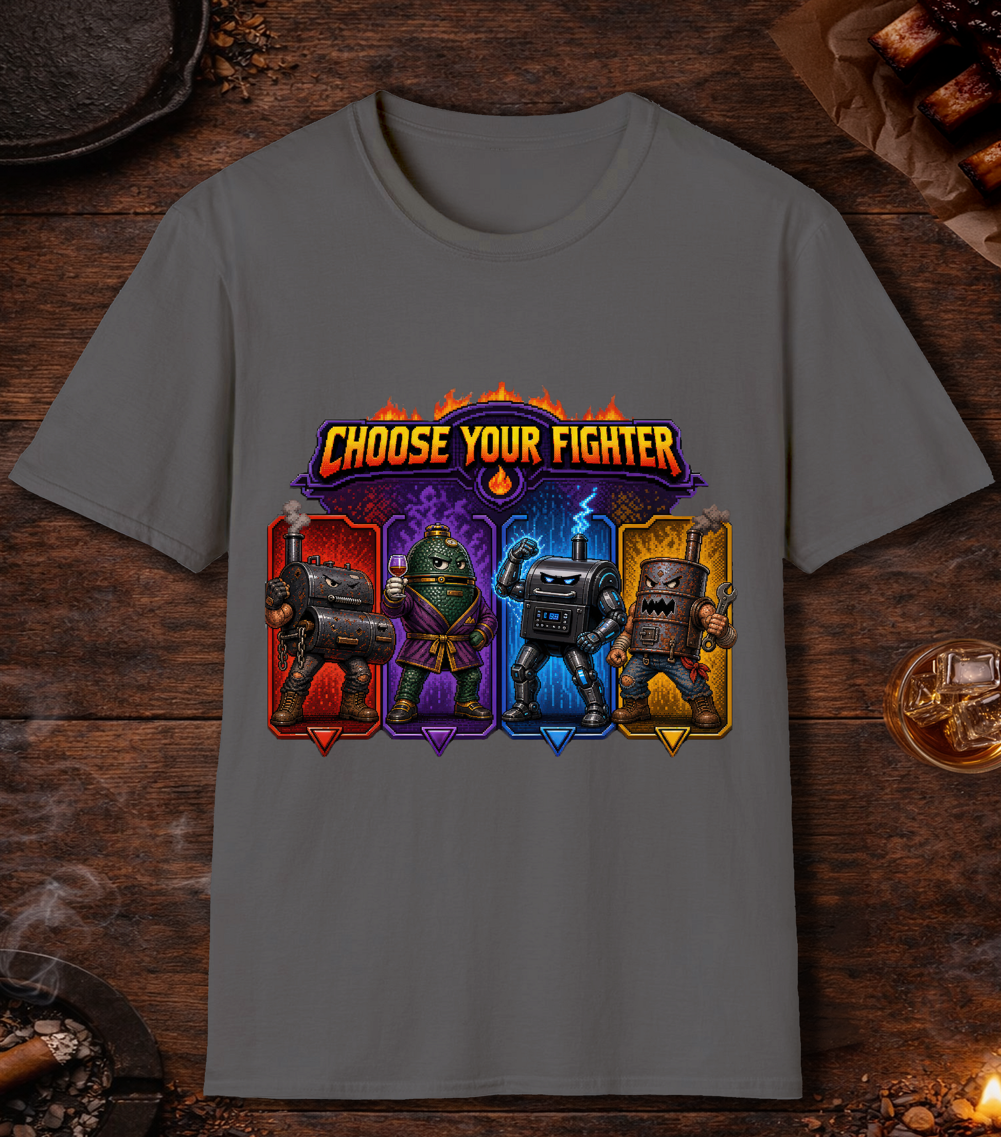 Choose Your Fighter T-Shirt - Charcoal