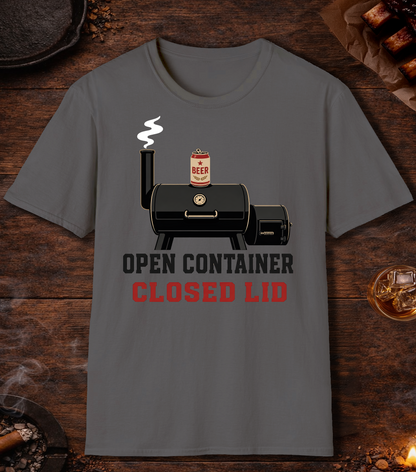 Open Container Closed Lid - Charcoal