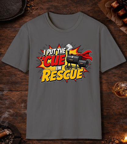 Cue in Rescue T-Shirt - Charcoal
