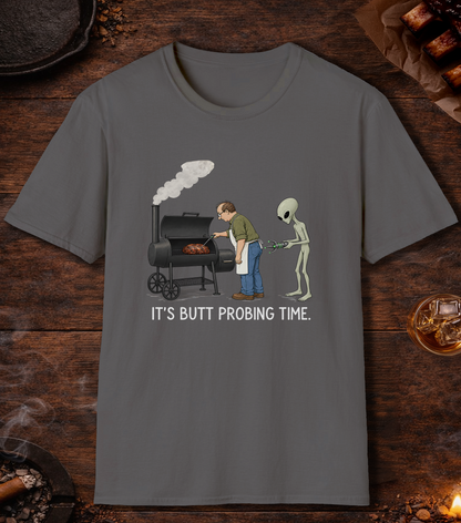 Butt Probing Time T-Shirt - Charcoal