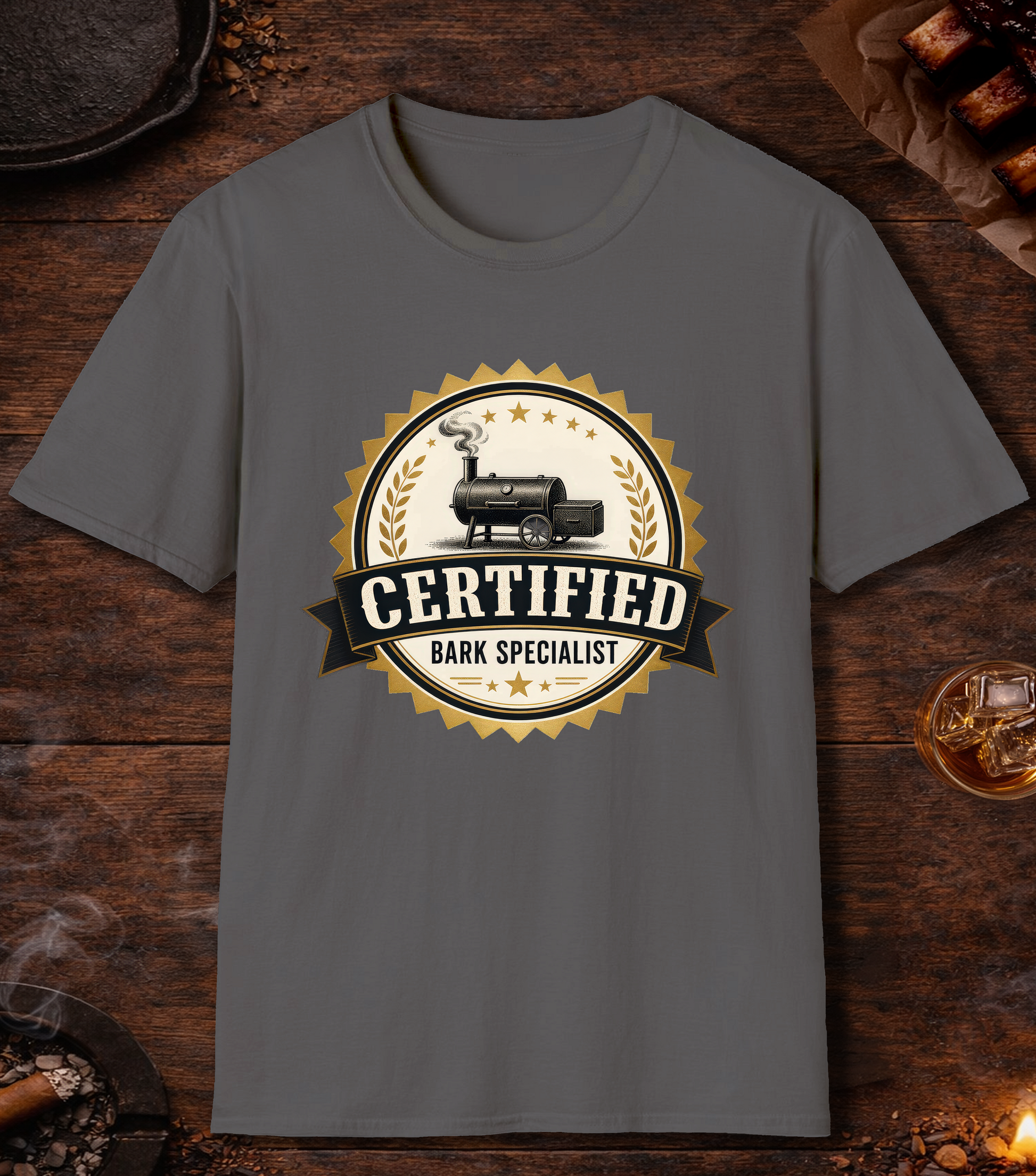 Certified Bark Specialist T-Shirt - Charcoal