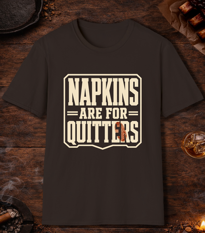 Napkins for Quitters T-Shirt - Dark Chocolate