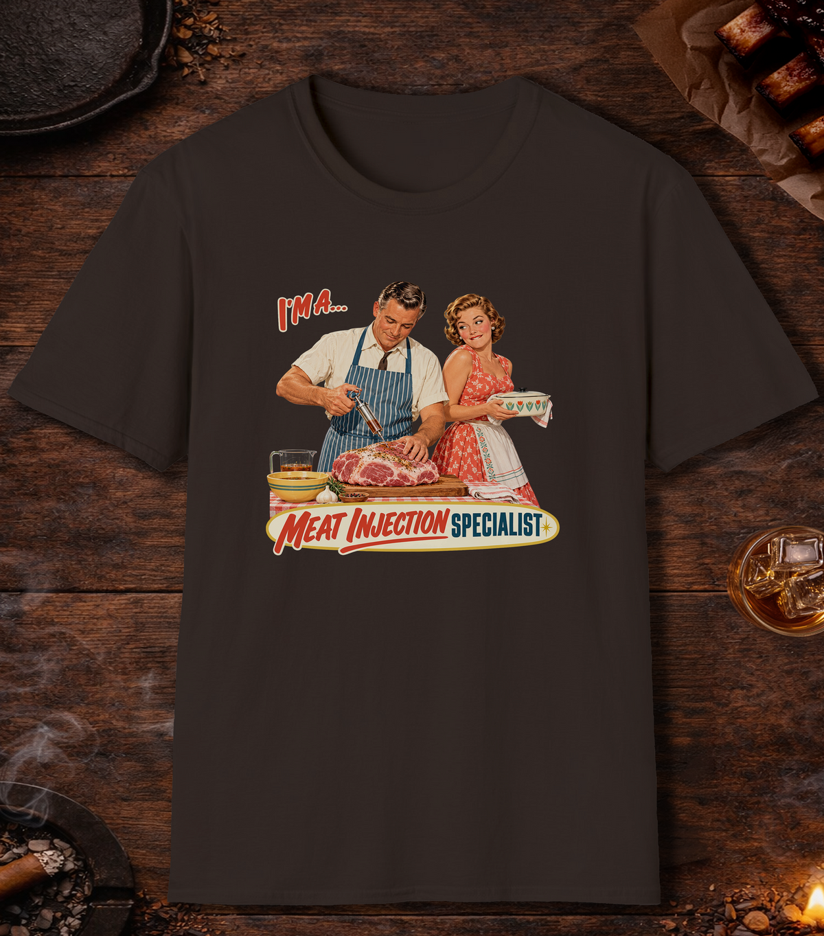 Meat Injection T-Shirt - Dark Chocolate