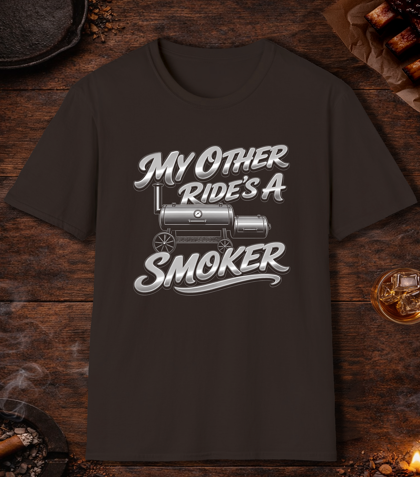 My Other Rides a Smoker T-Shirt - Dark Chocolate