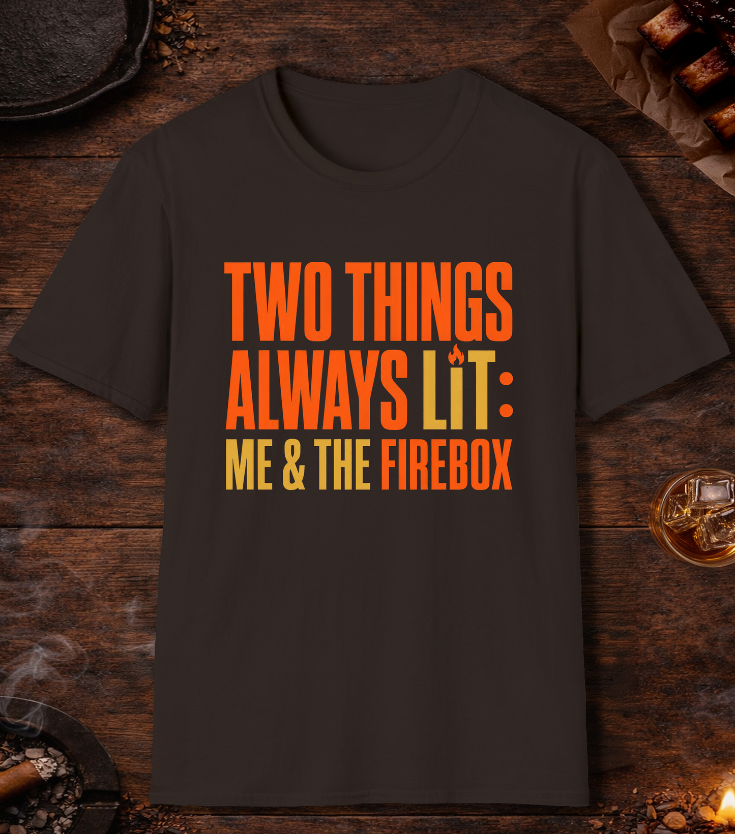 Always Lit T-Shirt - Dark Chocolate