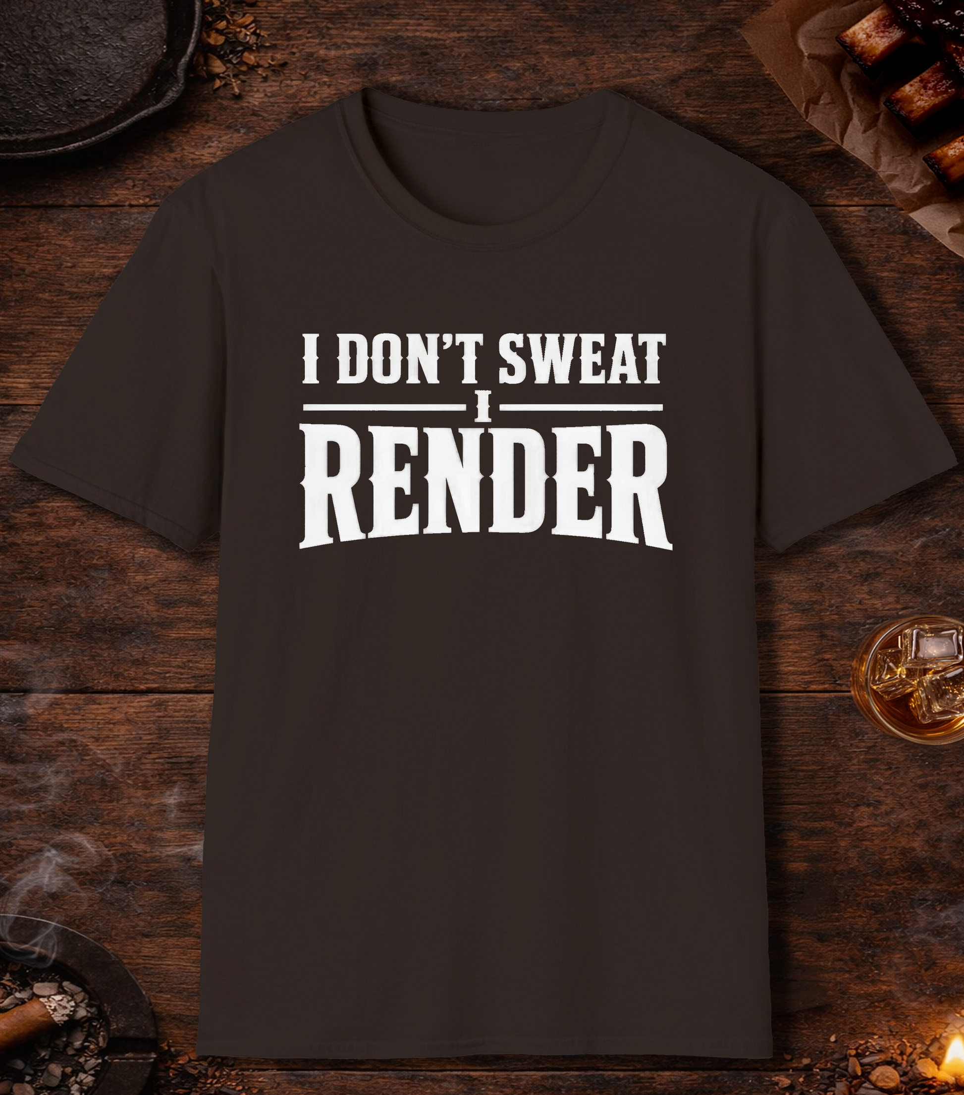 I Render T-Shirt - Dark Chocolate
