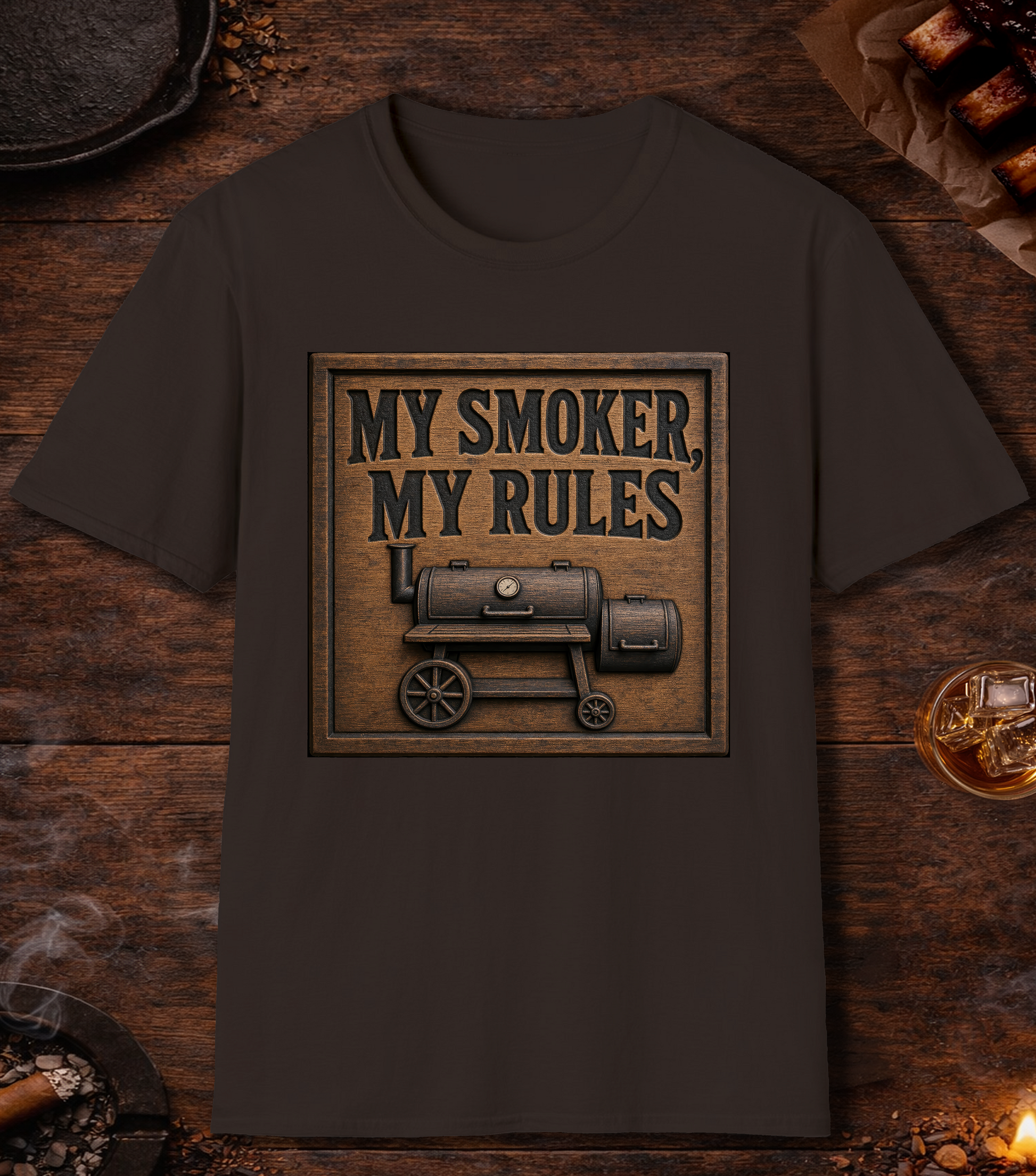 My Smoker My Rules T-Shirt - Dark Chocolate