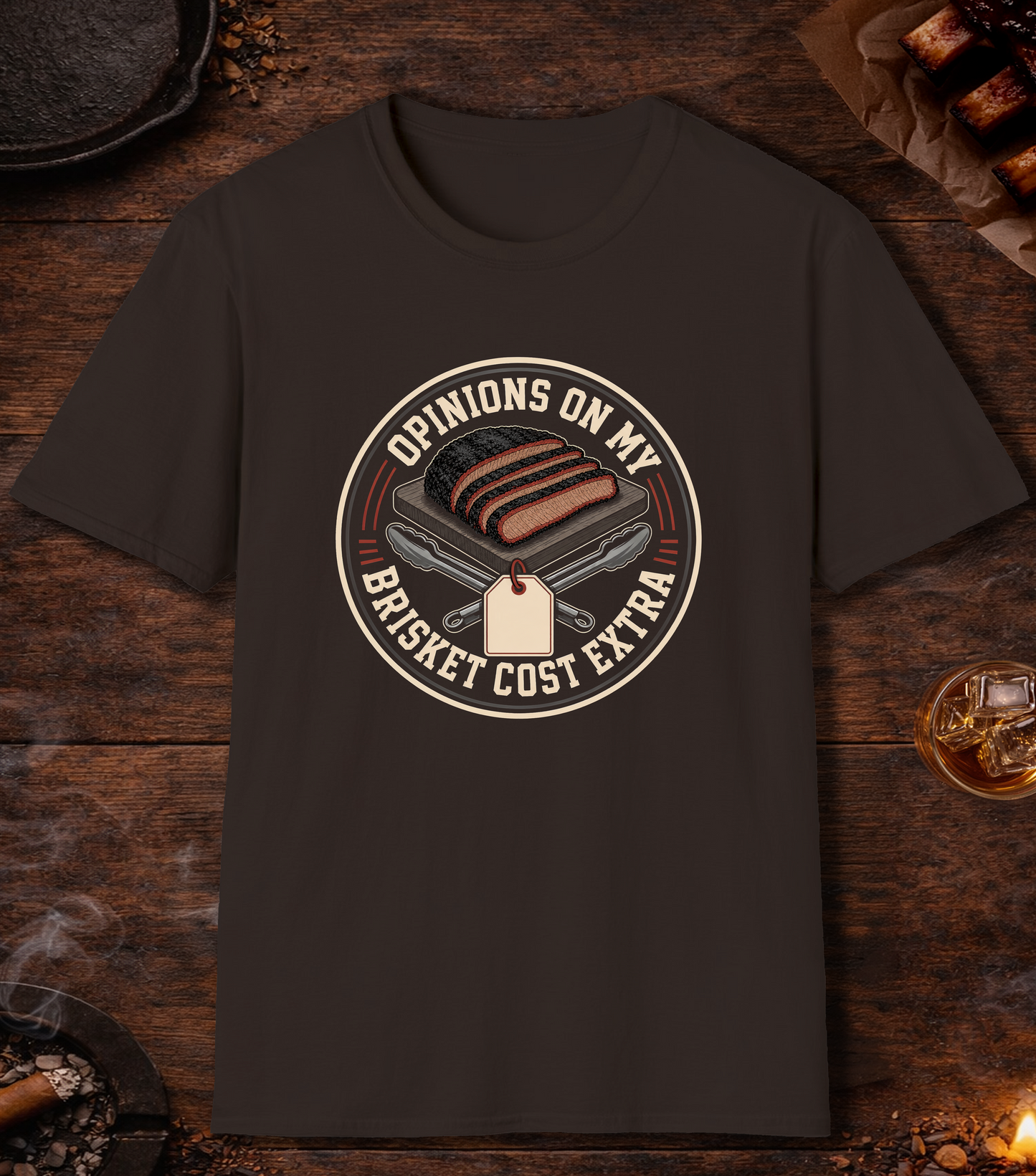 Opinions Cost Extra T-Shirt - Dark Chocolate