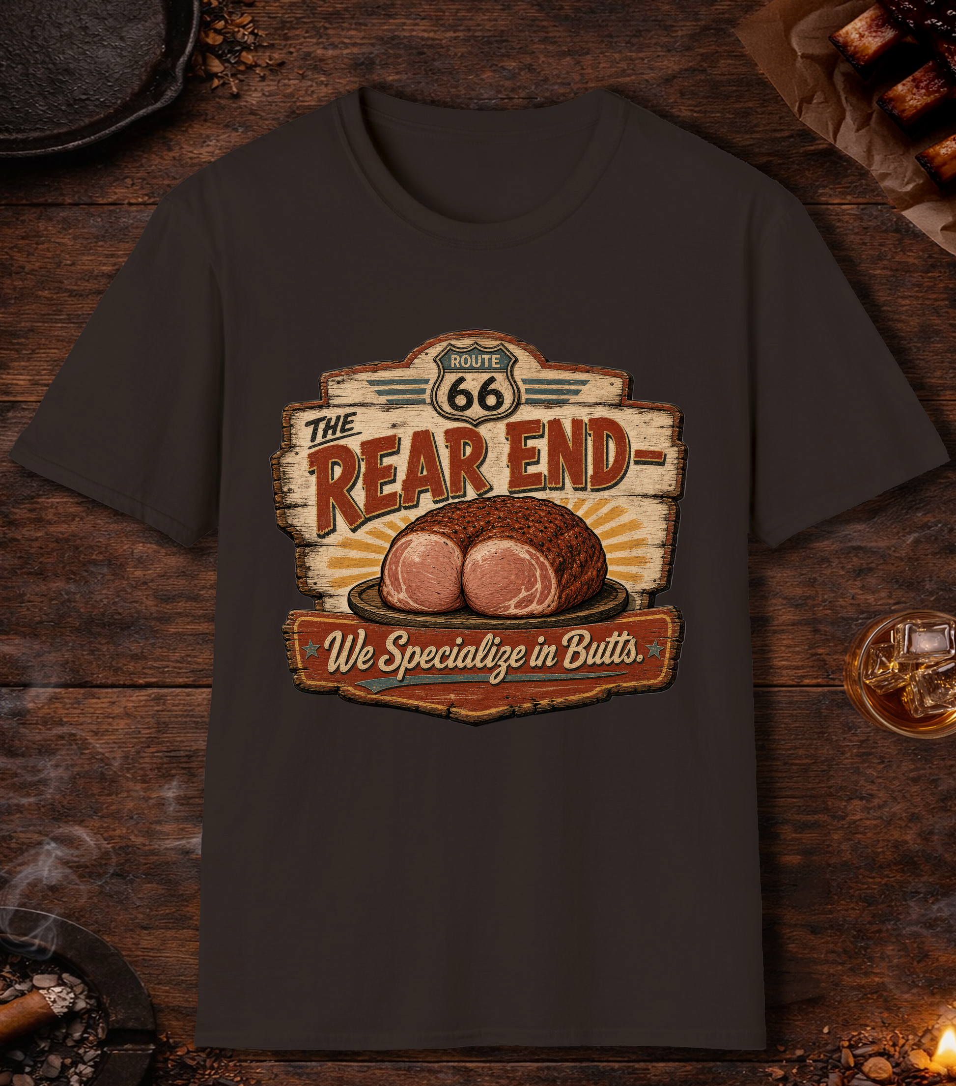 The Rear End T-Shirt - Dark Chocolate