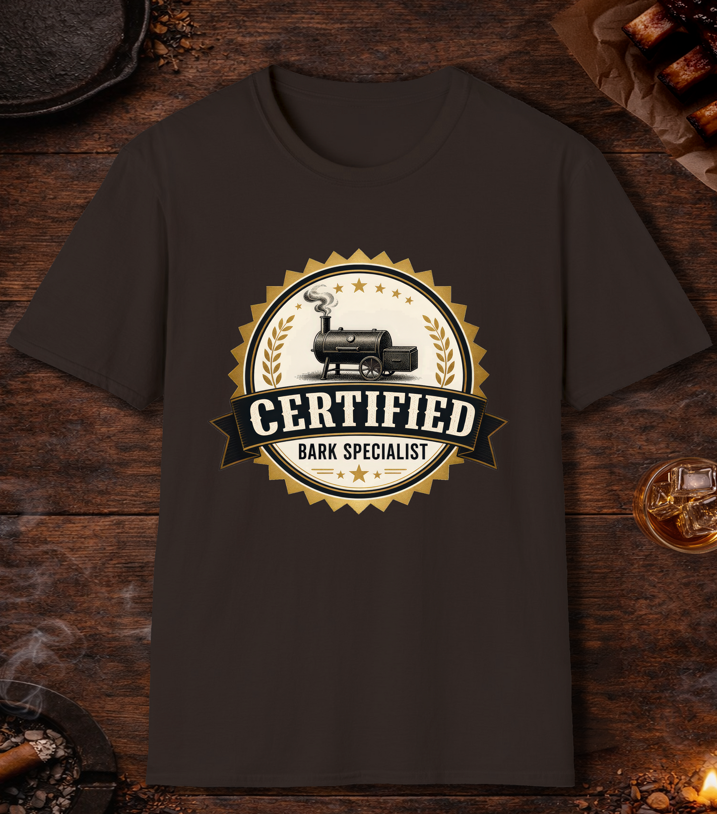 Certified Bark Specialist T-Shirt - Dark Chocolate
