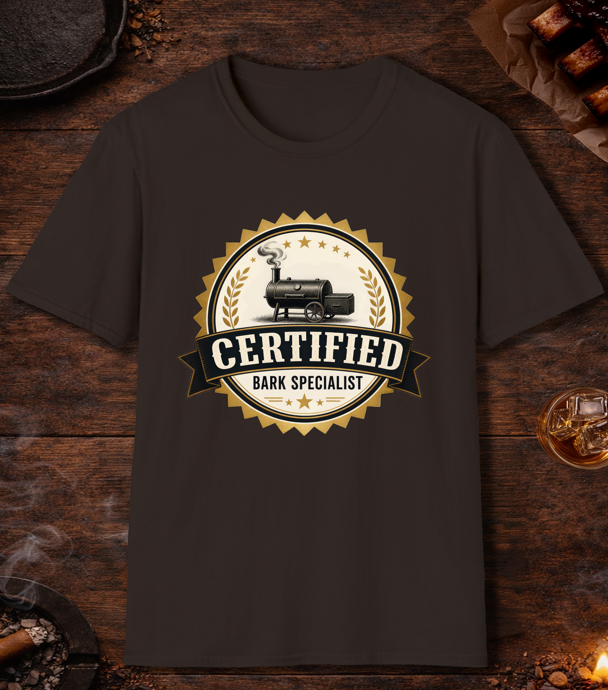 Certified Bark Specialist T-Shirt - Dark Chocolate