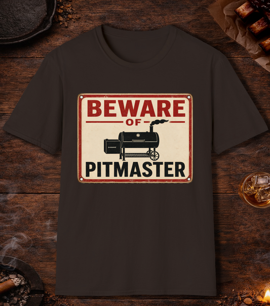 Beware of Pitmaster T-Shirt - Dark Chocolate