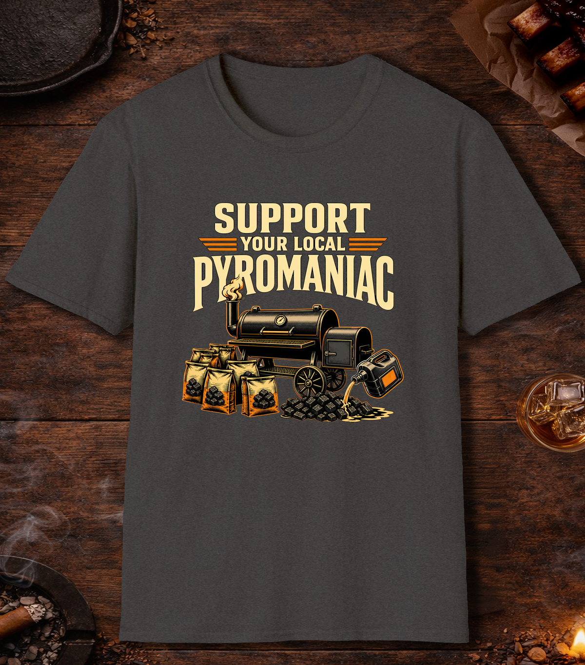Support Your Pyromaniac - Dark Heather