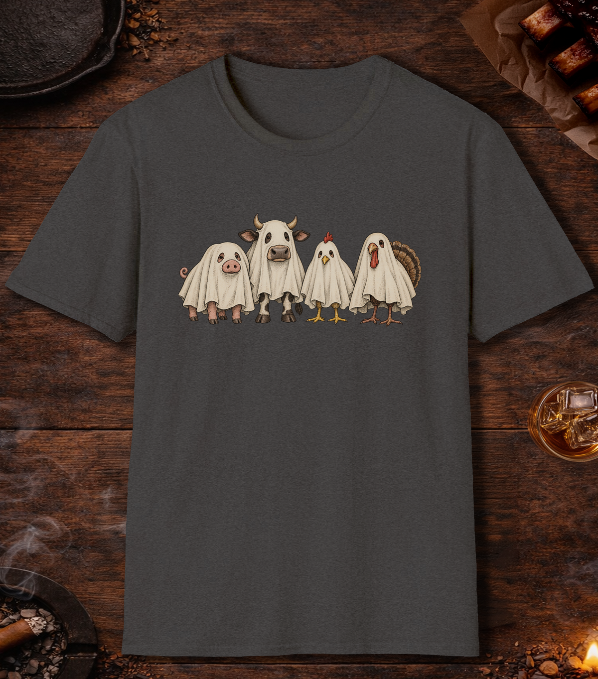 BBQ Ghosts - Dark Heather