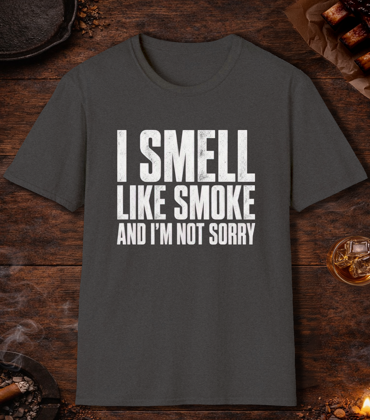 I Smell Like Smoke T-Shirt - Dark Heather
