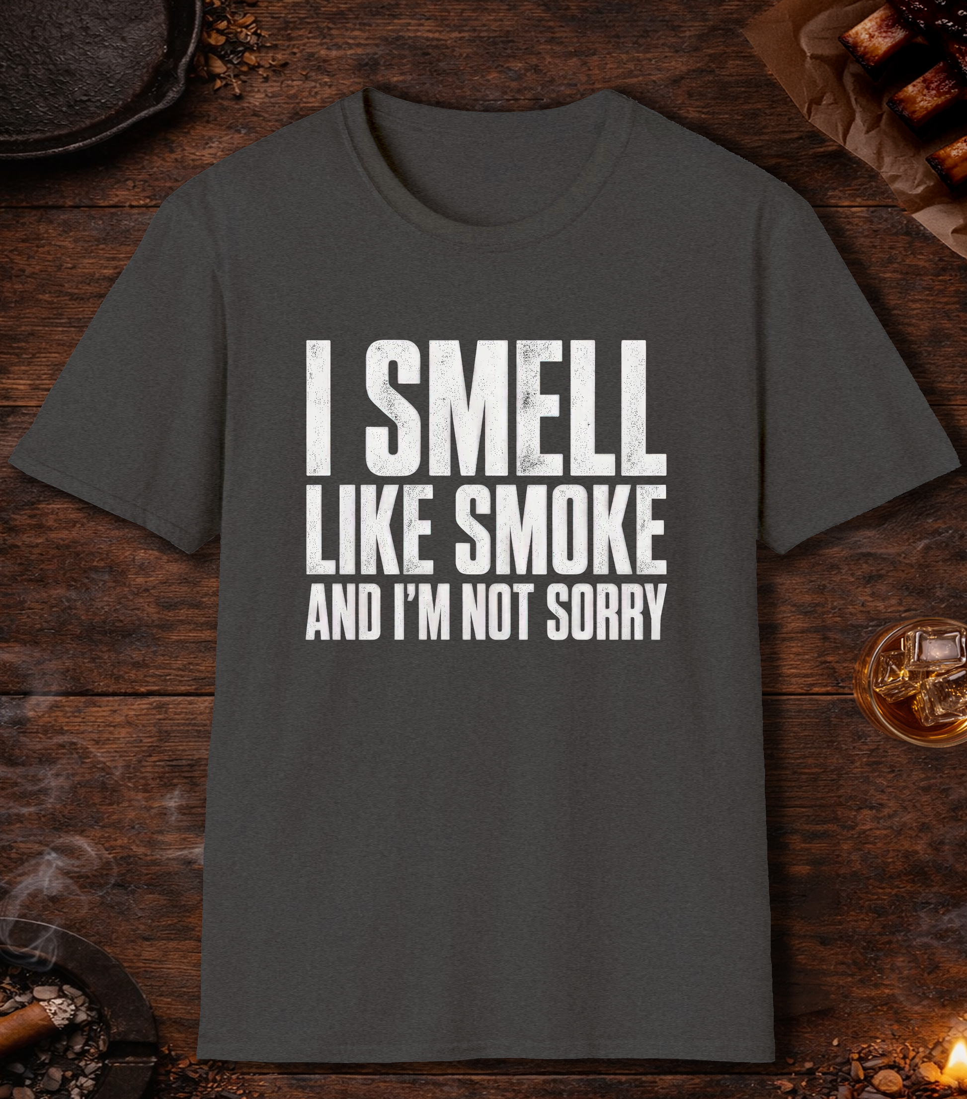 I Smell Like Smoke T-Shirt - Dark Heather